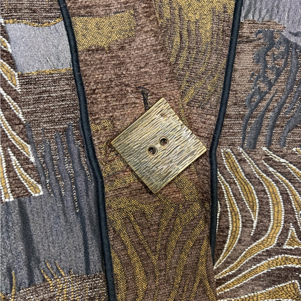 Ic Collection Patchwork Brown Duster Jacket. Size… - image 4